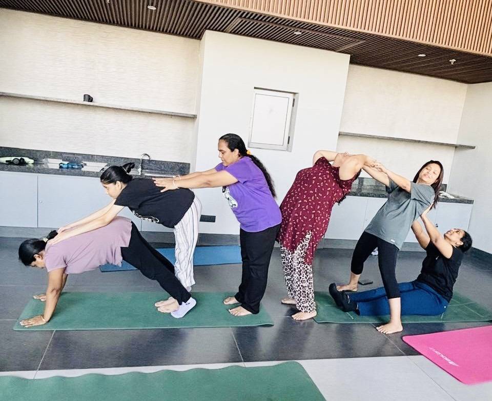 Group partner chain yoga sequence