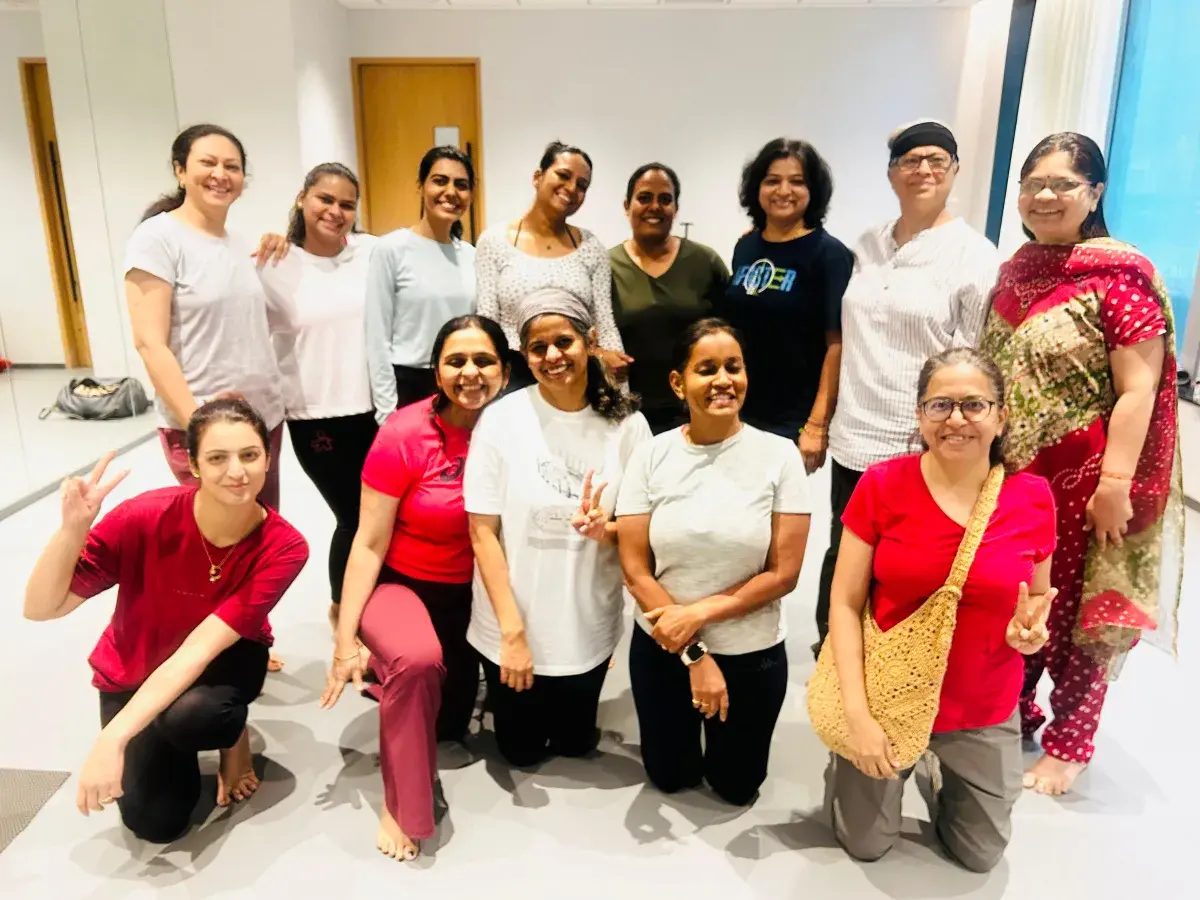 Group movement and connection during Free Spirit Yoga